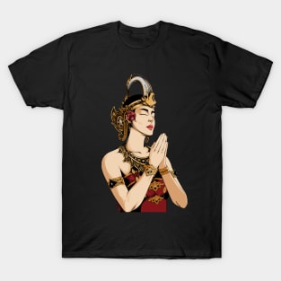 PRAY WOMAN WITH INDONESIAN CULTURE STYLE T-Shirt